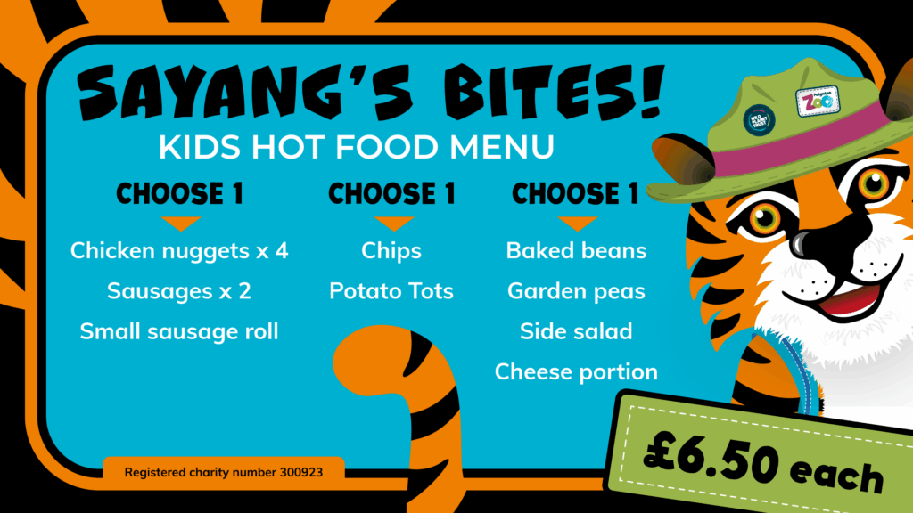 Kids Hot Food Menu Autumn 2025